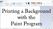 Print a Digital Background with the Paint Program